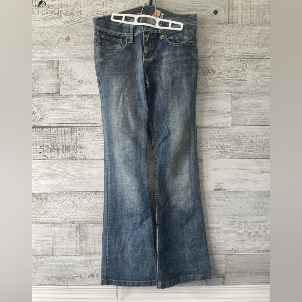 I dream boot cut jeans, moderate stretch, faded indigo. Size 29
